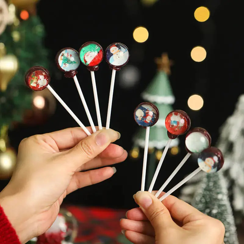 Creative Christmas Candy Star Lollipops Gift for Friends Blkhaven