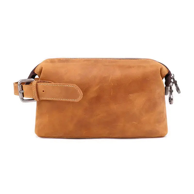 Retro Leather Wash Multifunctional Fashion Storage Bag Blkhaven