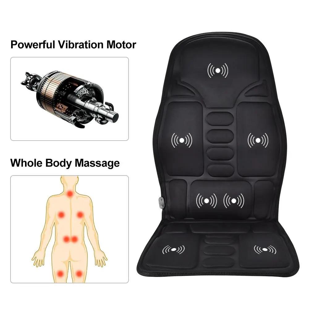 Portable Vibrating Heat Therapy Massage Cushion Mattress Yellow Pandora