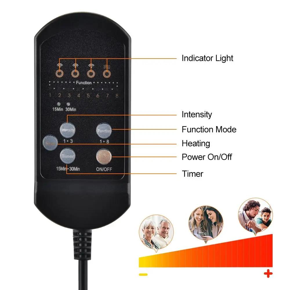 Portable Vibrating Heat Therapy Massage Cushion Mattress Yellow Pandora