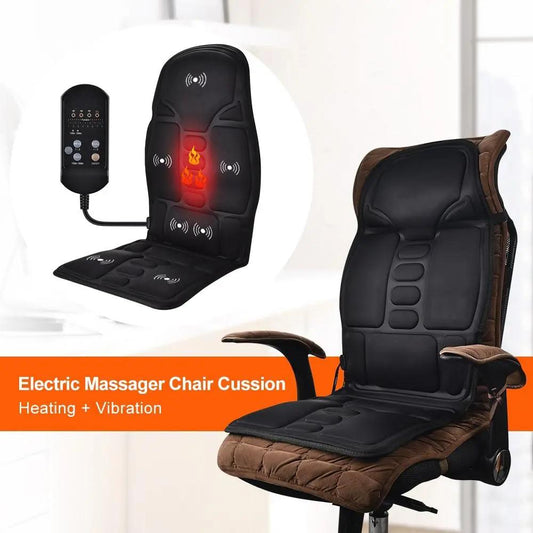 Portable Vibrating Heat Therapy Massage Cushion Mattress Yellow Pandora
