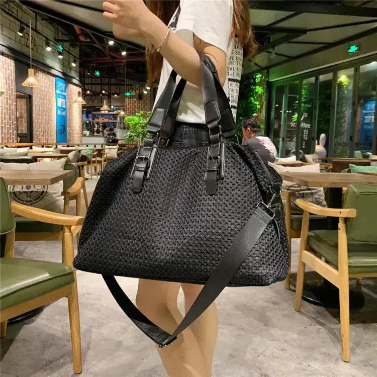 Ladies Fashion Casual Mesh Shoulder Crossbody Travel Bag Blkhaven