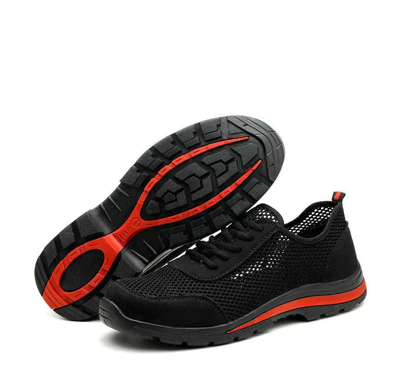 Men's Safety Shoes with Steel Toe, Lightweight & Slip-Resistant Blkhaven