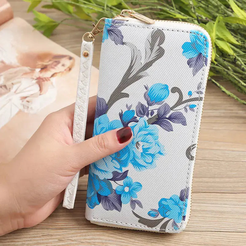 Women's Long Clutch Wallet with Phone Compartment Blkhaven
