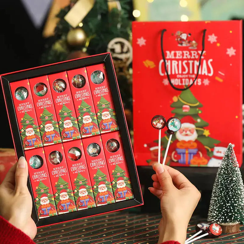 Creative Christmas Candy Star Lollipops Gift for Friends Blkhaven