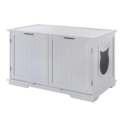 X-Large Cat Washroom Bench Litter Box Enclosure Furniture Box House Turquoise Cronus