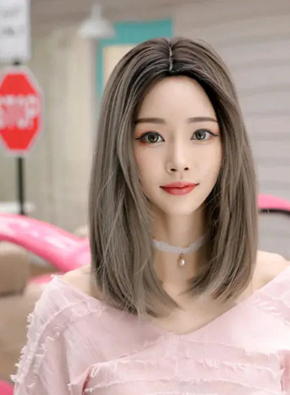 Fashionable Long Straight Wig with Center Parting for Women Blkhaven