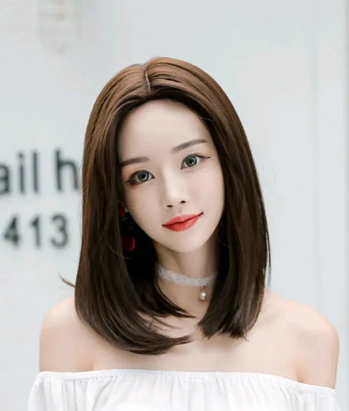 Fashionable Long Straight Wig with Center Parting for Women Blkhaven