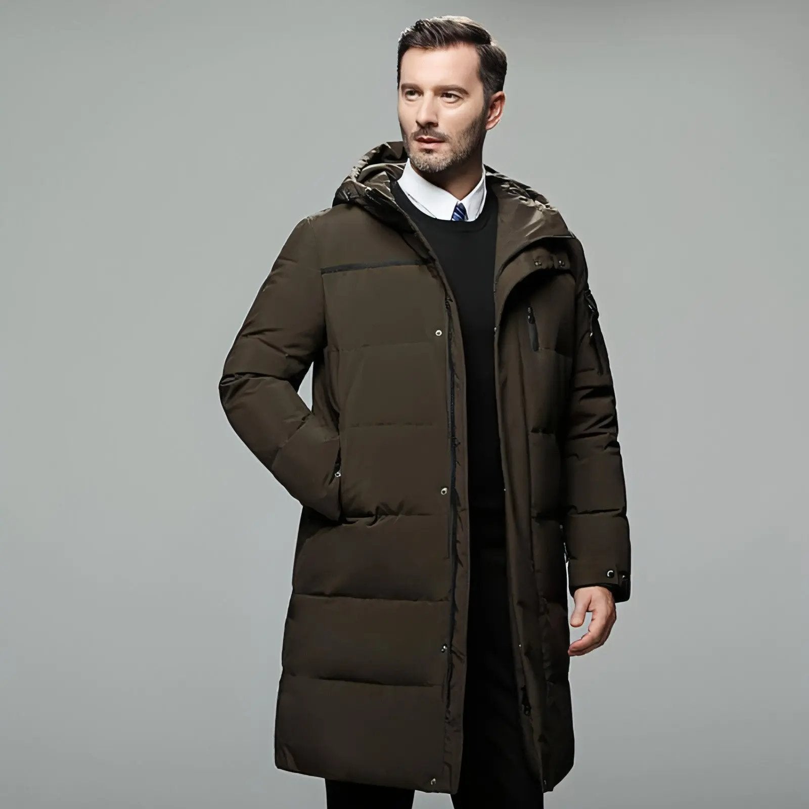 Long padded down jacket for men Carmine Juneberry