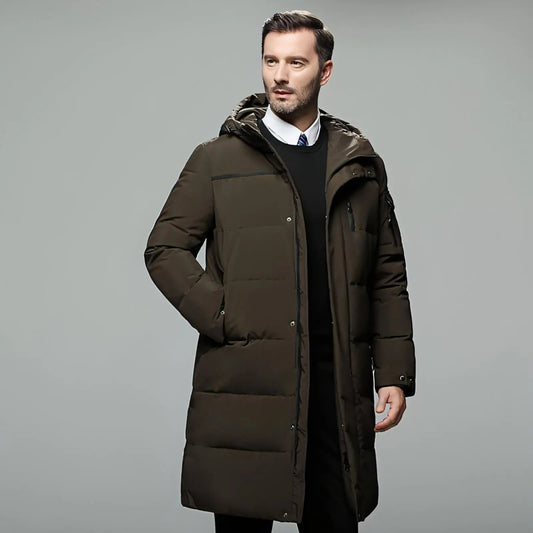 Long padded down jacket for men Carmine Juneberry