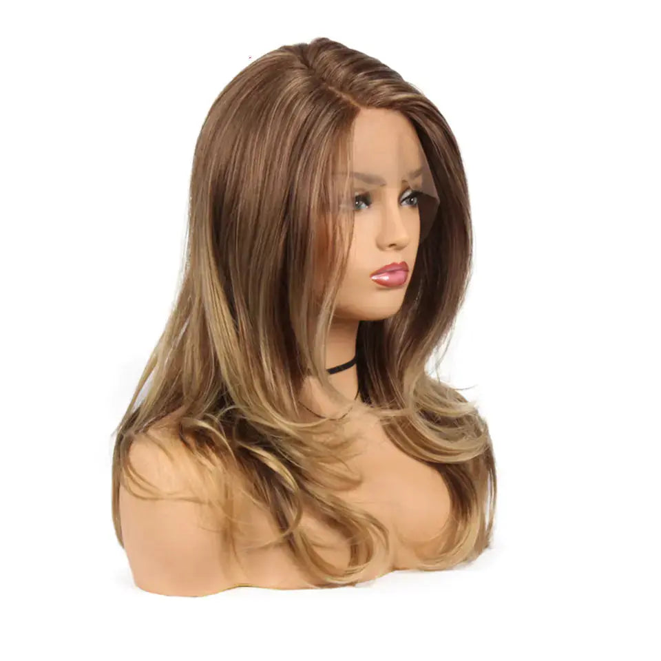 Fashionable Long Curly Blonde Mixed Wig for Women Blkhaven