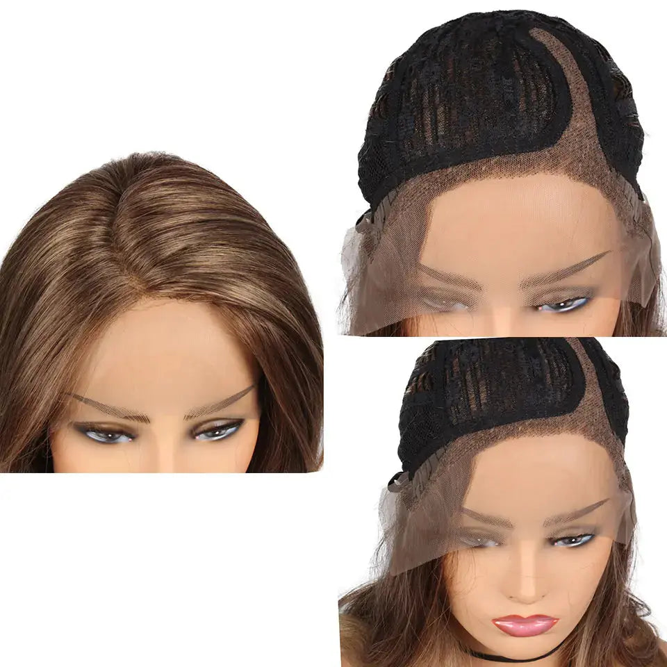 Fashionable Long Curly Blonde Mixed Wig for Women Blkhaven