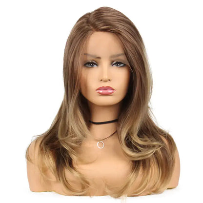 Fashionable Long Curly Blonde Mixed Wig for Women Blkhaven