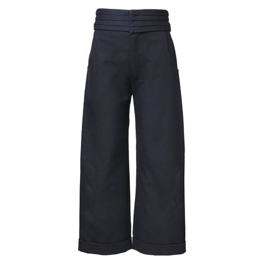 Black Pants with Pleated Belt-0