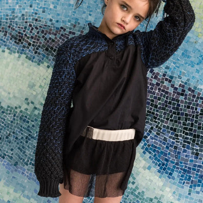 Personnalisé Black Velvet Bloomers with Tulle for Girls Infantium Victoria