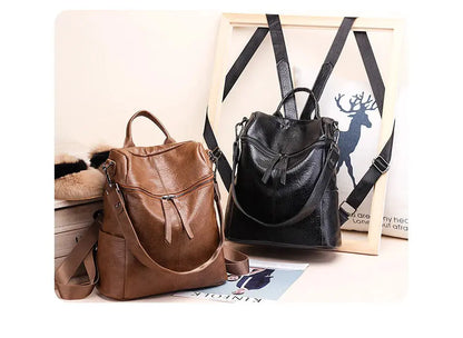 Women's Backpack - Dual Shoulder Bag Blkhaven