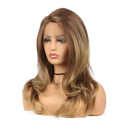 Fashionable Long Curly Blonde Mixed Wig for Women Blkhaven