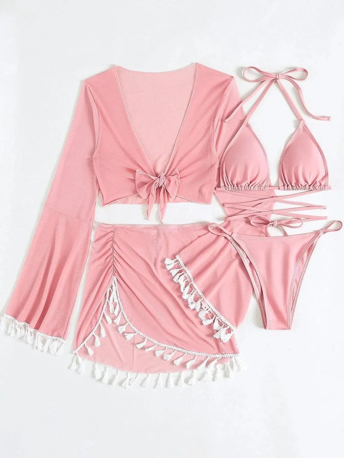 Tibella 4 Piece swimsuit Set Raspberry Eurybia