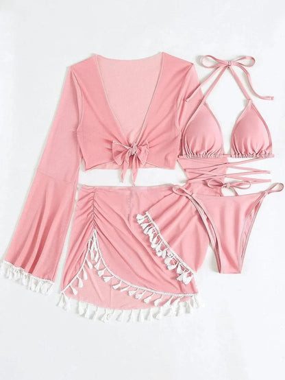 Tibella 4 Piece swimsuit Set Raspberry Eurybia