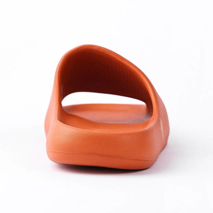 Platform Pillow Slides for Women - Orange Chunky Shower Slippers Silver Juneberry