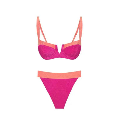 Monday two piece swimsuit Raspberry Eurybia