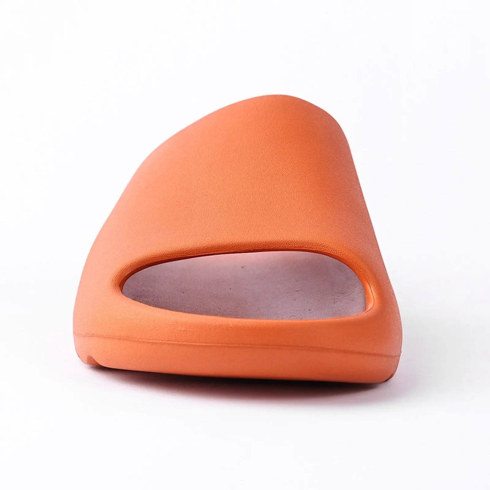 Platform Pillow Slides for Women - Orange Chunky Shower Slippers Silver Juneberry