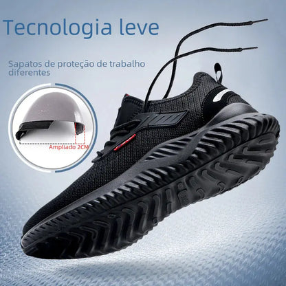 Men's Safety Shoes with Steel Toe, Lightweight & Slip-Resistant Blkhaven