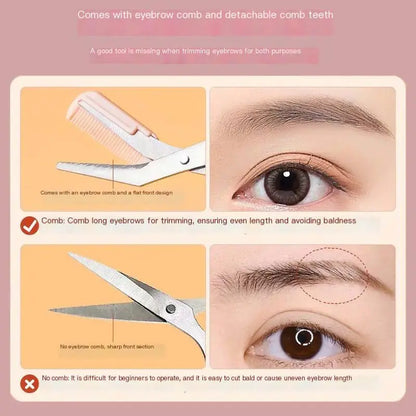 Eyebrow Scissors with Comb for Beginners and Makeup Blkhaven