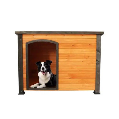 45"Dog House Outdoor and indoor wooden kennel White Hermes