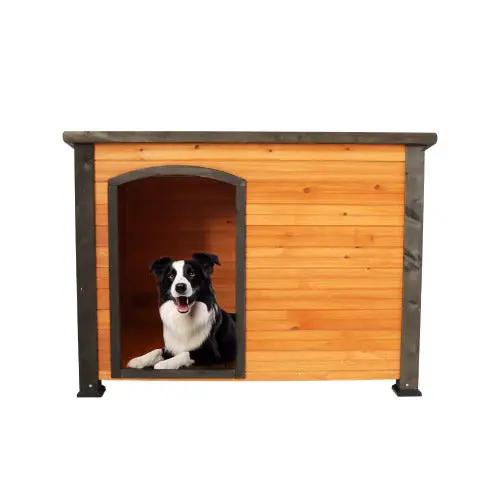 45"Dog House Outdoor and indoor wooden kennel White Hermes