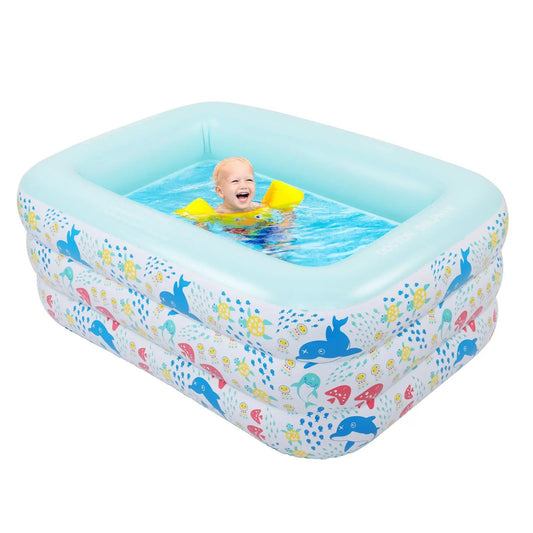 59" X 43.3" X 23.6" Inflatable Swim Pool for Kids Lilac Milo
