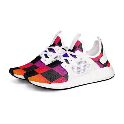 VIPER SHOES STYLE 54TR Black Checker Canvas Unisex Lightweight Sneaker Fuchsia Rosemary