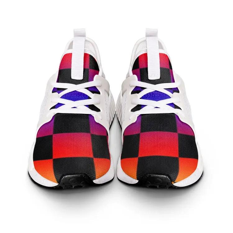 VIPER SHOES STYLE 54TR Black Checker Canvas Unisex Lightweight Sneaker Fuchsia Rosemary