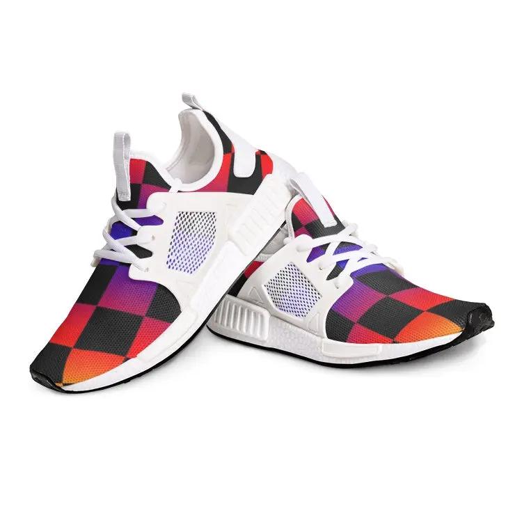 VIPER SHOES STYLE 54TR Black Checker Canvas Unisex Lightweight Sneaker Fuchsia Rosemary