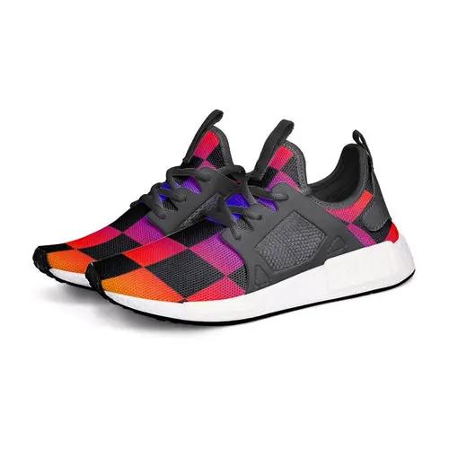VIPER SHOES STYLE 54TR Black Checker Canvas Unisex Lightweight Sneaker Fuchsia Rosemary