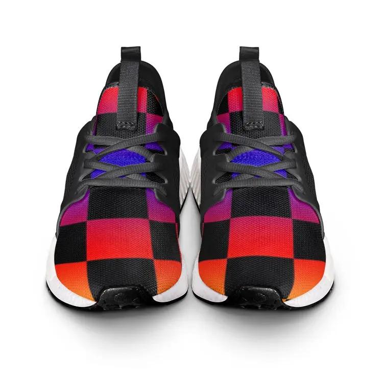 VIPER SHOES STYLE 54TR Black Checker Canvas Unisex Lightweight Sneaker Fuchsia Rosemary