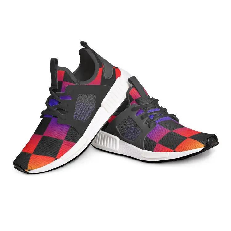 VIPER SHOES STYLE 54TR Black Checker Canvas Unisex Lightweight Sneaker Fuchsia Rosemary