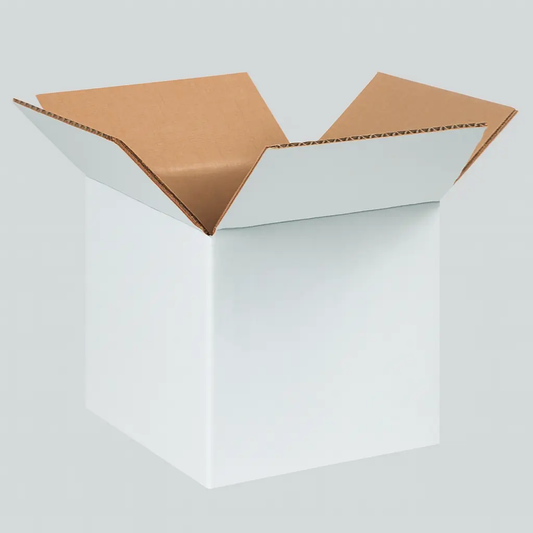 Pack of 25 Box  (White, 4x4x4 Inch) Beige Leto