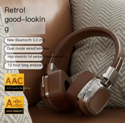 2024 Vintage Wireless Bluetooth 5.3 Headphones Blkhaven