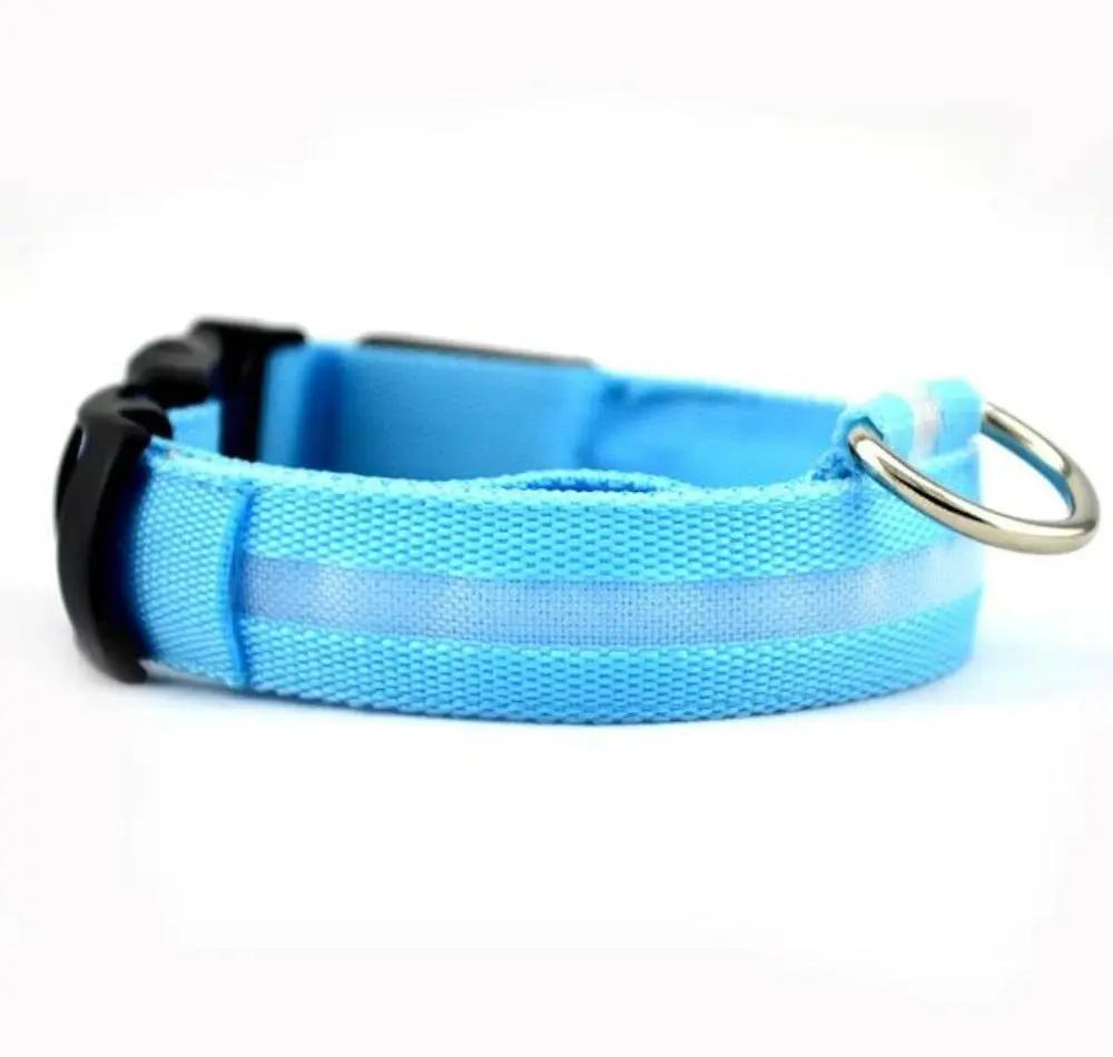 2 PCS Set Nylon LED Dog Collar Yellow Pandora