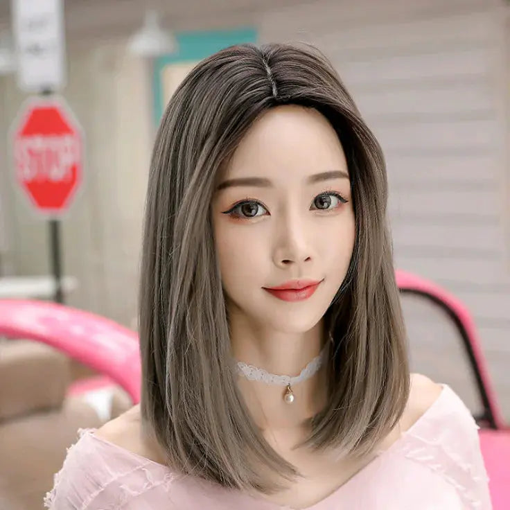 Fashionable Long Straight Wig with Center Parting for Women Blkhaven
